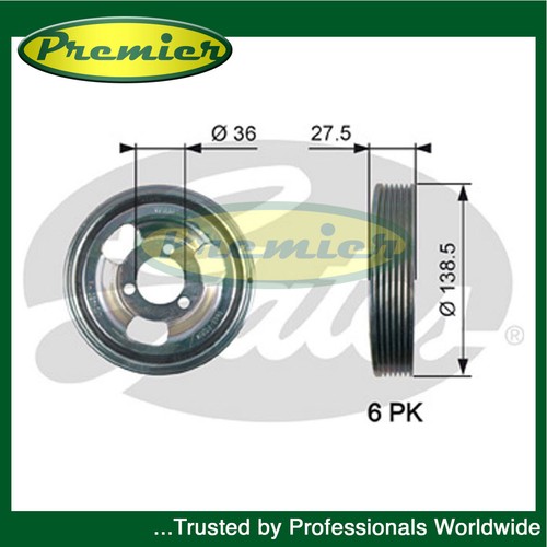 Premier crankshaft pulley - crankshaft, fits