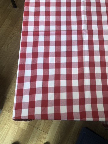 Red gingham check polyester - gingham,