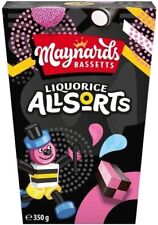 Maynards Bassetts Liquorice Allsorts Sweets Carton 350g, BBD : 11.04.2025