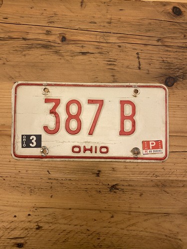 Vintage ohio car license - car,