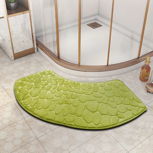 Bathroom absorbent mat curved - bathroom,