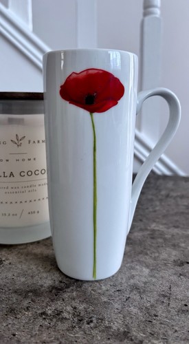 Poppy tall late mug - poppy,