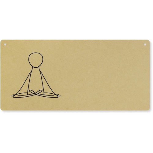 Yoga lotus pose large wooden - 'yoga,