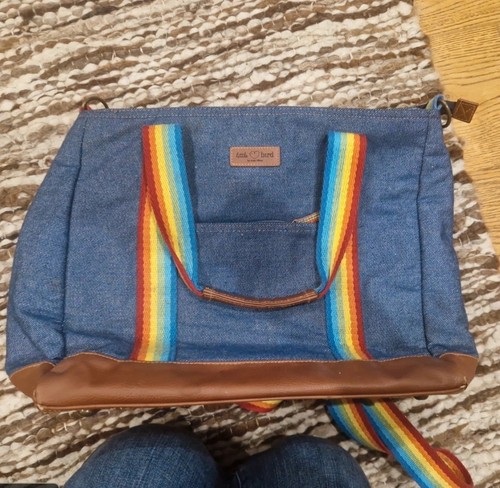 Little bird denim - denim, rainbow