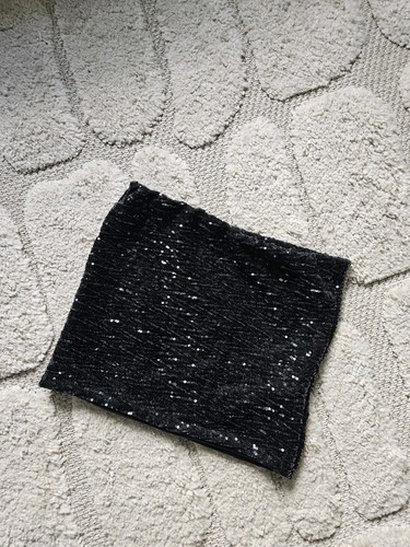 Boohoo black glitter sequin - black,