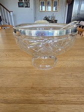 Fruit Bowl Silver Rimmed