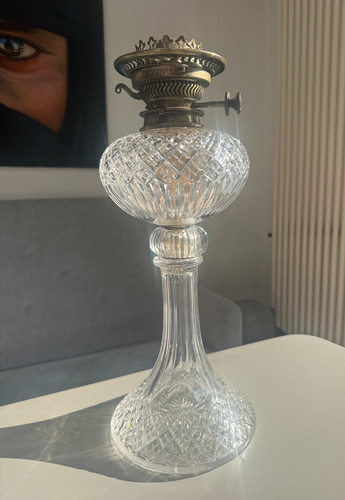 Antique supercut glass oil - glass,