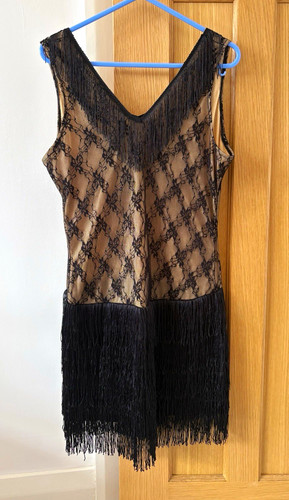 Black beige 20s - black, dress
