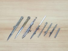 Vintage Draughtsman Technical Drawing Engineers Tools Bundle - Brass / Steel 