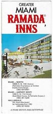 Vintage Brochure Ramada Inns Hotels Greater Miami Florida Interior Photos Map