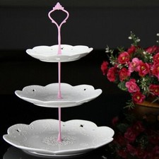 3 Tier Party Cake Cupcake Plate Stand Tea shop Handle Fitting Holder NO PLATE