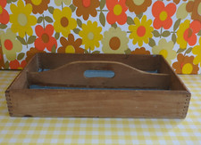 Vintage Wooden Cutlery Tray