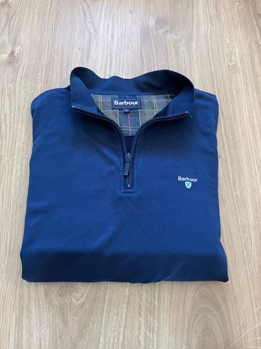 Barbour zip sweater navy - barbour, 1/4