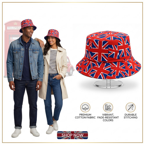British flag bucket hat - hat, union
