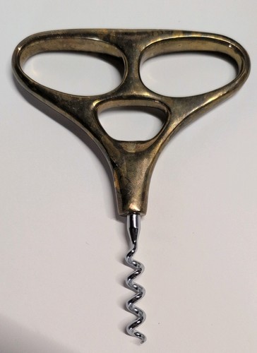 Vintage brass skull corkscrew - vintage,