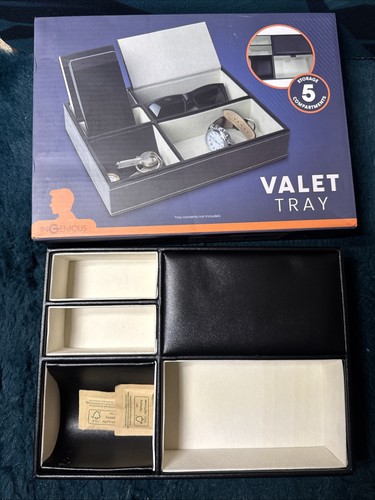 Faux leather men - valet, tray