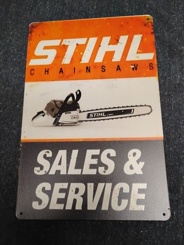 New stihl chainsaw metal sign - stihl,