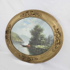Vintage Gilt Wood Gesso Oval