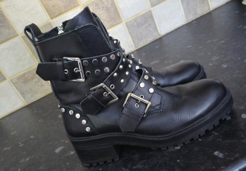 Zara black real leather - zara,