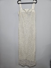 Cream Debut Vintage Midi Wedding Dress Size 14 (Size 10) Lace