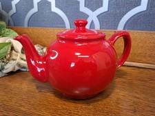 Price Kensington Vintage Ceramic Teapot Fire Red Medium Tea Pot