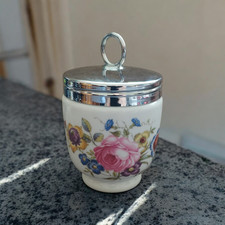 Royal Worcester Bournemouth Rose Egg Coddler & Lid King Ceramic - Preloved VGC