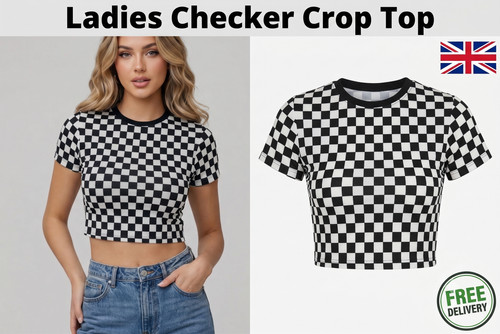 Women checkered crop - women's,
