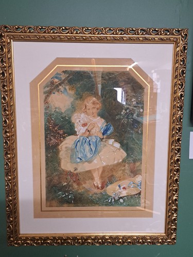 Antique chalon watercolour - a, e