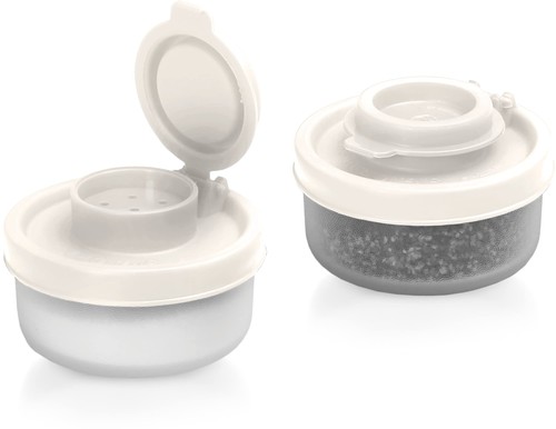 Salt and pepper pots shakers - salt,
