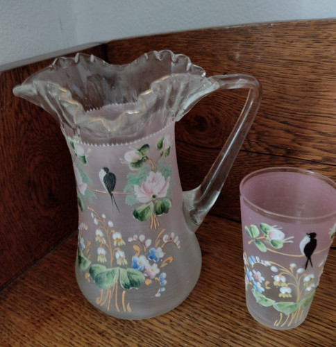 Vintage mary gregory enamelled - gregory,