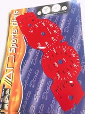 Peugeot 206 Red Replacement Speedo Dash  Dials Kit Back Lit Model