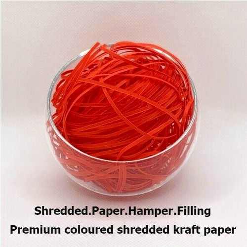 Red shredded paper kraft - red,