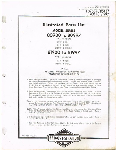 Briggs stratton 1 cyl - briggs, &