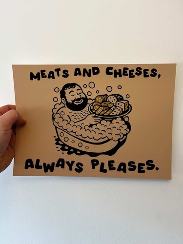 Illustrated art print meats - art, 'meats