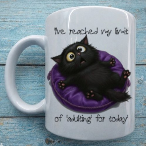 Black cat clawde - black, ceramic