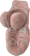 Angels by Accessorize Kids' Fluffy Cat Scarf and Earmuffs, Pink