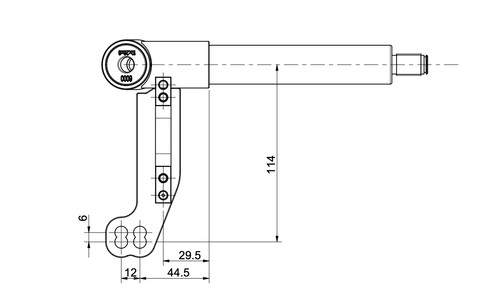 Stub axle 25mm with - rh, speed