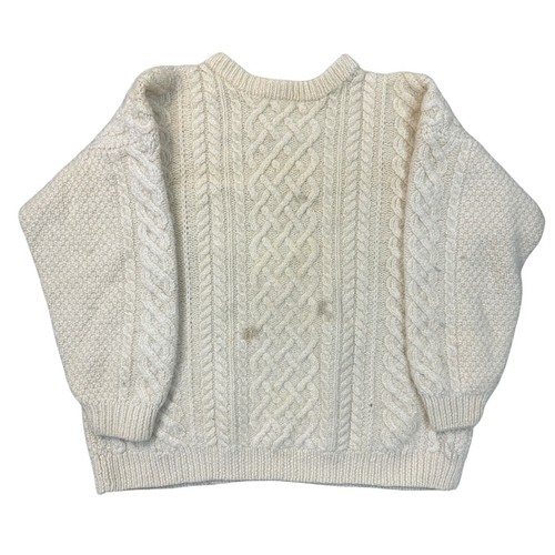 Vintage aran hand knit jumper - vintage,