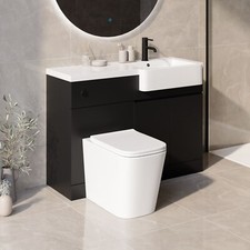 1100mm Matt Black Toilet and