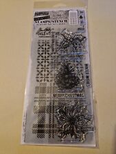 TIM HOLTZ CLEAR STAMPS/STENCIL STAMPERS ANONYMOUS BLUEPRINT CHRISTMAS 2 BNIP