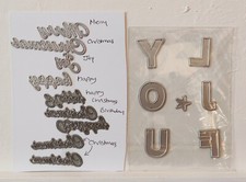 Christmas Dies - Christmas Sentiment, Word Dies  - Mixed Sizes & Fonts