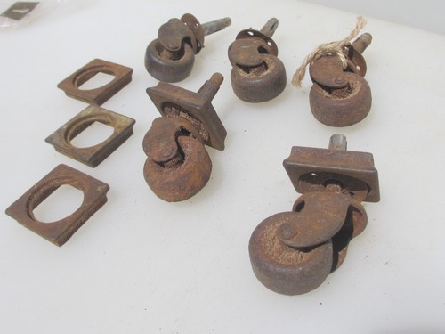 Antique iron furniture - furniture, castors