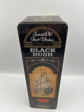 Vintage Black Bush Whiskey Tin, BUSHMILLS CO. ANTRIM.
