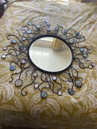 Sunburst mirror with - with, mother