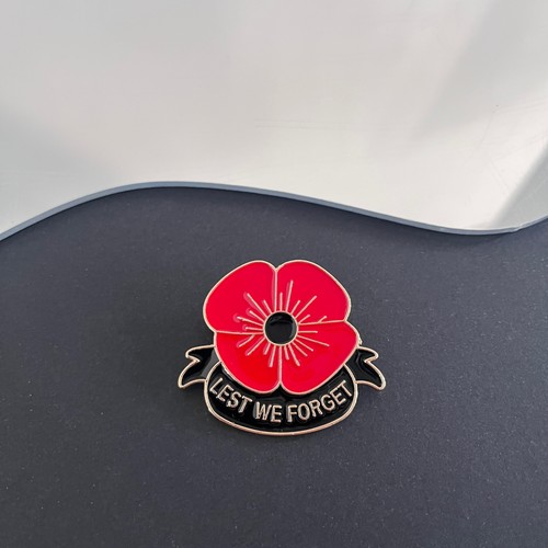 2026 red enamel flower brooch - red,