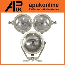 Pair white headlights plough - pair,