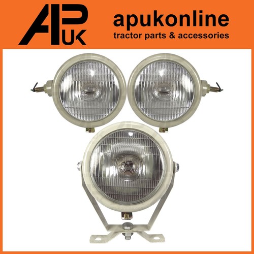 Pair white headlights plough - white,
