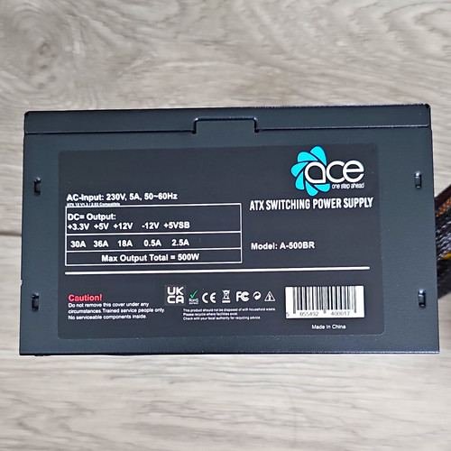 Ace atx 500w power - atx, supply