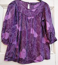 Women's tunic top retro purple