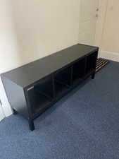Kallax Black-Brown 4x1 with Legs Shelving Unit